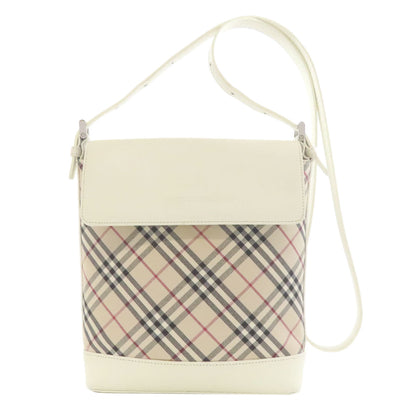 BURBERRY バーバリー ノバチェック ショルダーバッグ レザー レディース 中古