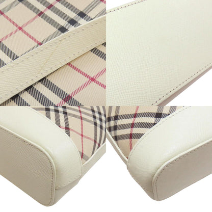 BURBERRY バーバリー ノバチェック ショルダーバッグ レザー レディース 中古