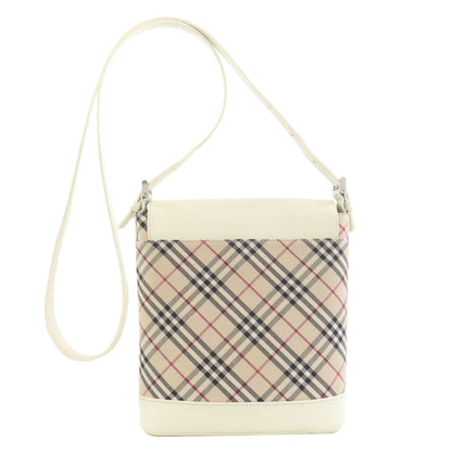 BURBERRY バーバリー ノバチェック ショルダーバッグ レザー レディース 中古