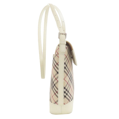BURBERRY バーバリー ノバチェック ショルダーバッグ レザー レディース 中古