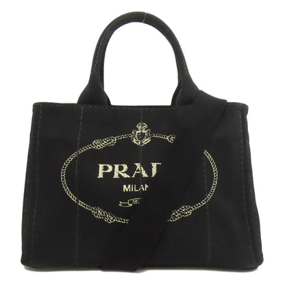 PRADA プラダ カナパ ミニ 2WAY ハンドバッグ キャンバス レディース 中古