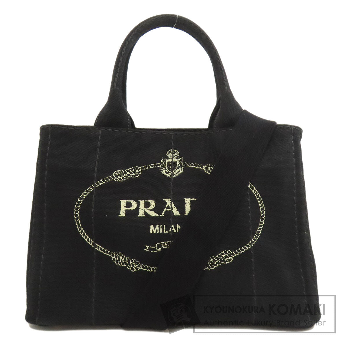 PRADA プラダ カナパ ミニ 2WAY ハンドバッグ キャンバス レディース 中古