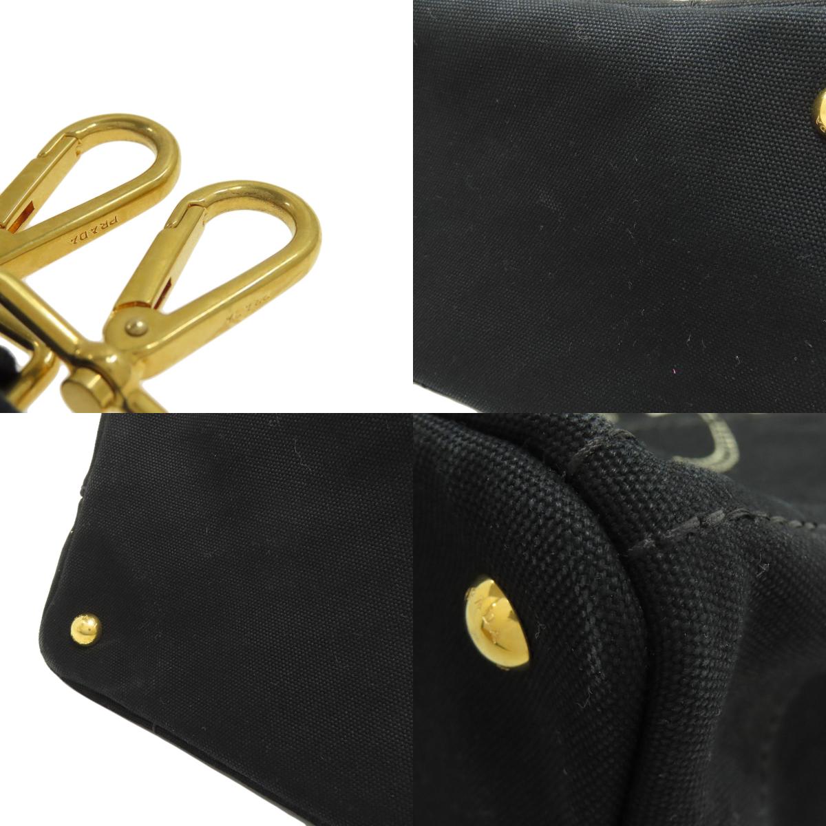 PRADA プラダ カナパ ミニ 2WAY ハンドバッグ キャンバス レディース 中古