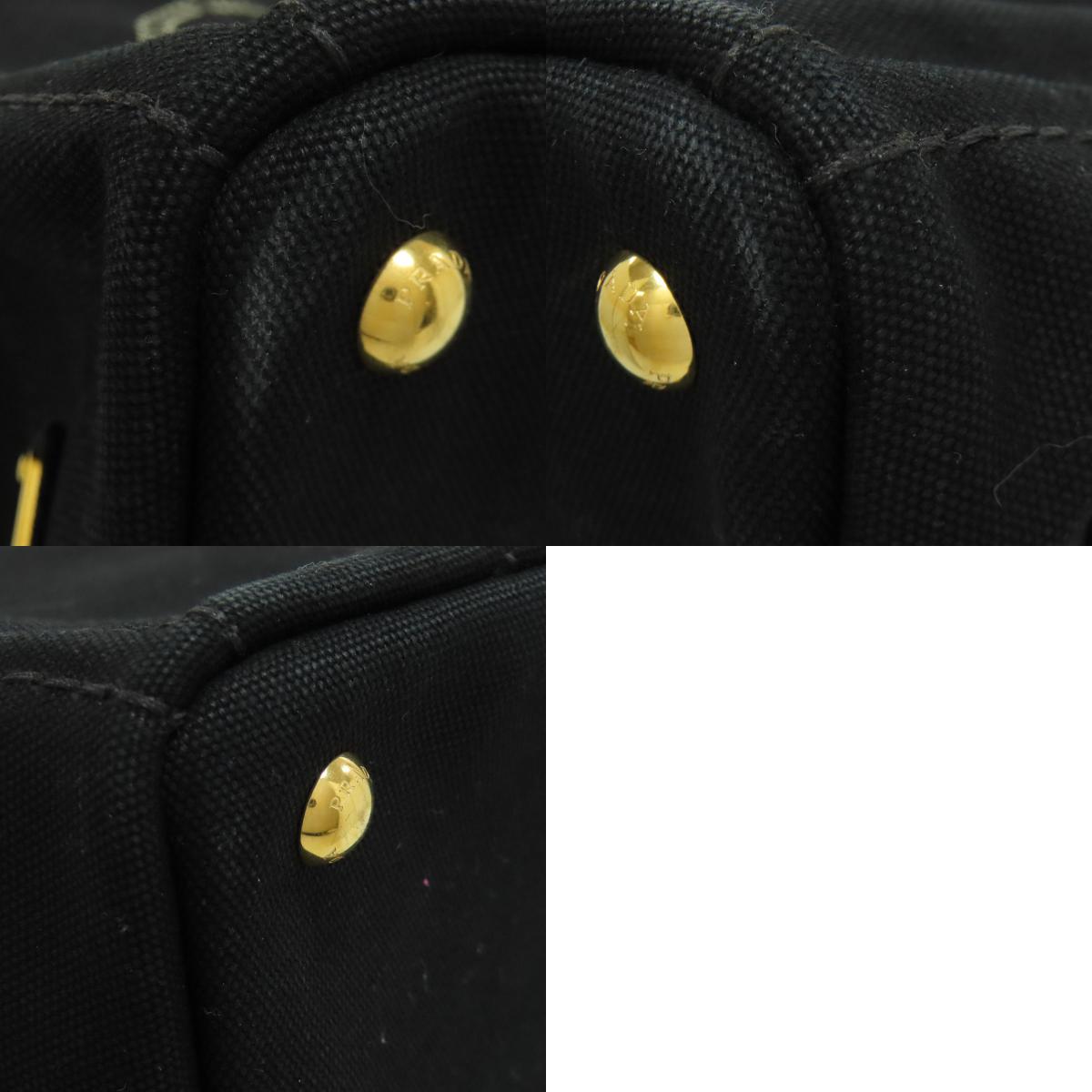 PRADA プラダ カナパ ミニ 2WAY ハンドバッグ キャンバス レディース 中古