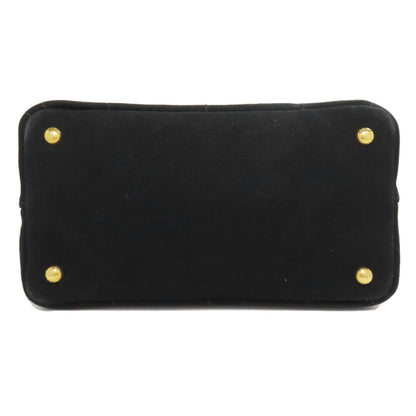 PRADA プラダ カナパ ミニ 2WAY ハンドバッグ キャンバス レディース 中古