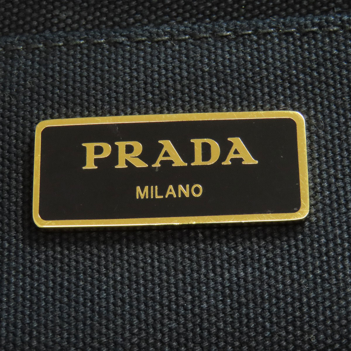 PRADA プラダ カナパ ミニ 2WAY ハンドバッグ キャンバス レディース 中古