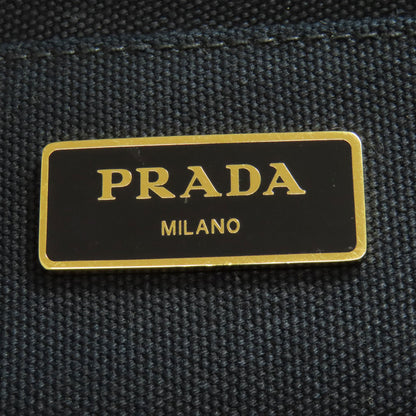 PRADA プラダ カナパ ミニ 2WAY ハンドバッグ キャンバス レディース 中古