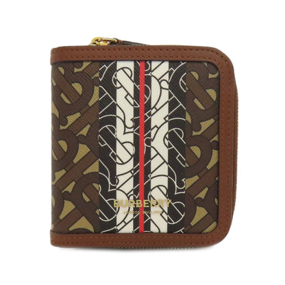 BURBERRY バーバリー TBロゴパターン 二つ折り財布（小銭入れあり） レザー レディース 中古