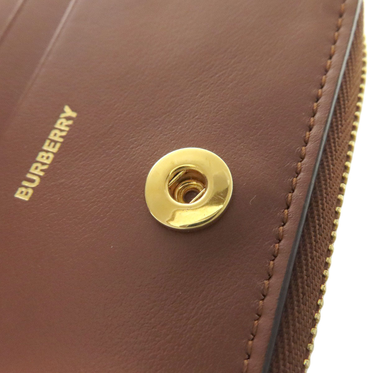BURBERRY バーバリー TBロゴパターン 二つ折り財布（小銭入れあり） レザー レディース 中古