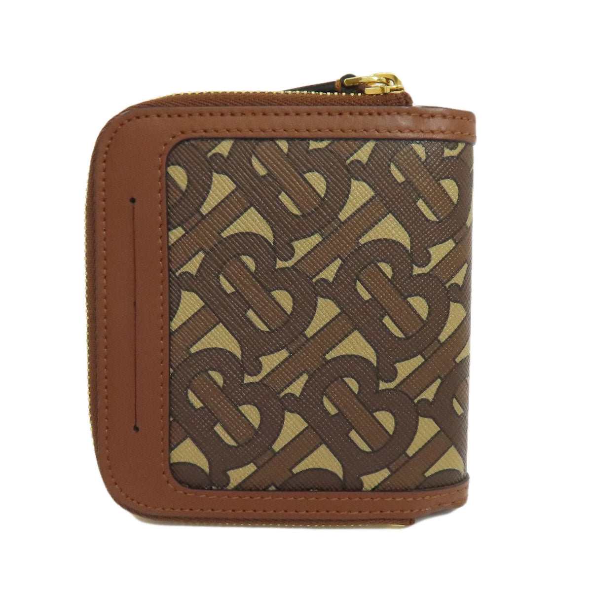 BURBERRY バーバリー TBロゴパターン 二つ折り財布（小銭入れあり） レザー レディース 中古