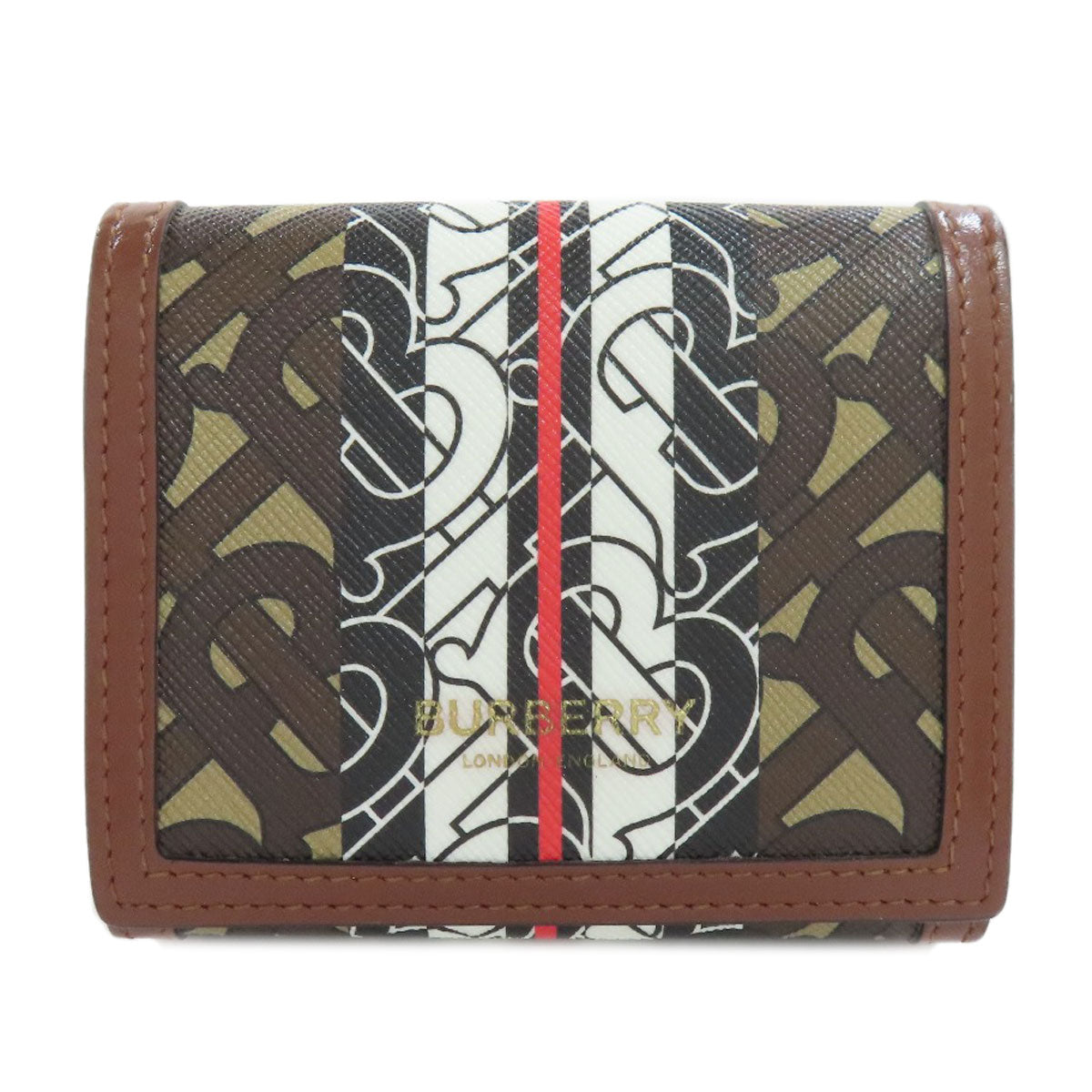 BURBERRY バーバリー ロゴ 二つ折り財布（小銭入れあり） PVC レディース 中古