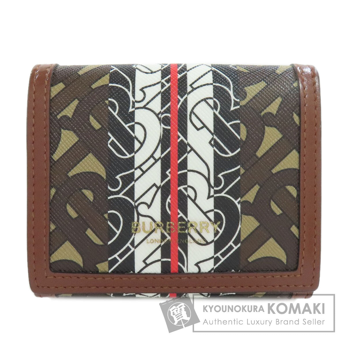 BURBERRY バーバリー ロゴ 二つ折り財布（小銭入れあり） PVC レディース 中古