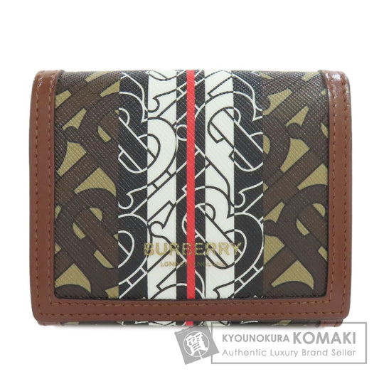 BURBERRY バーバリー ロゴ 二つ折り財布（小銭入れあり） PVC レディース 中古