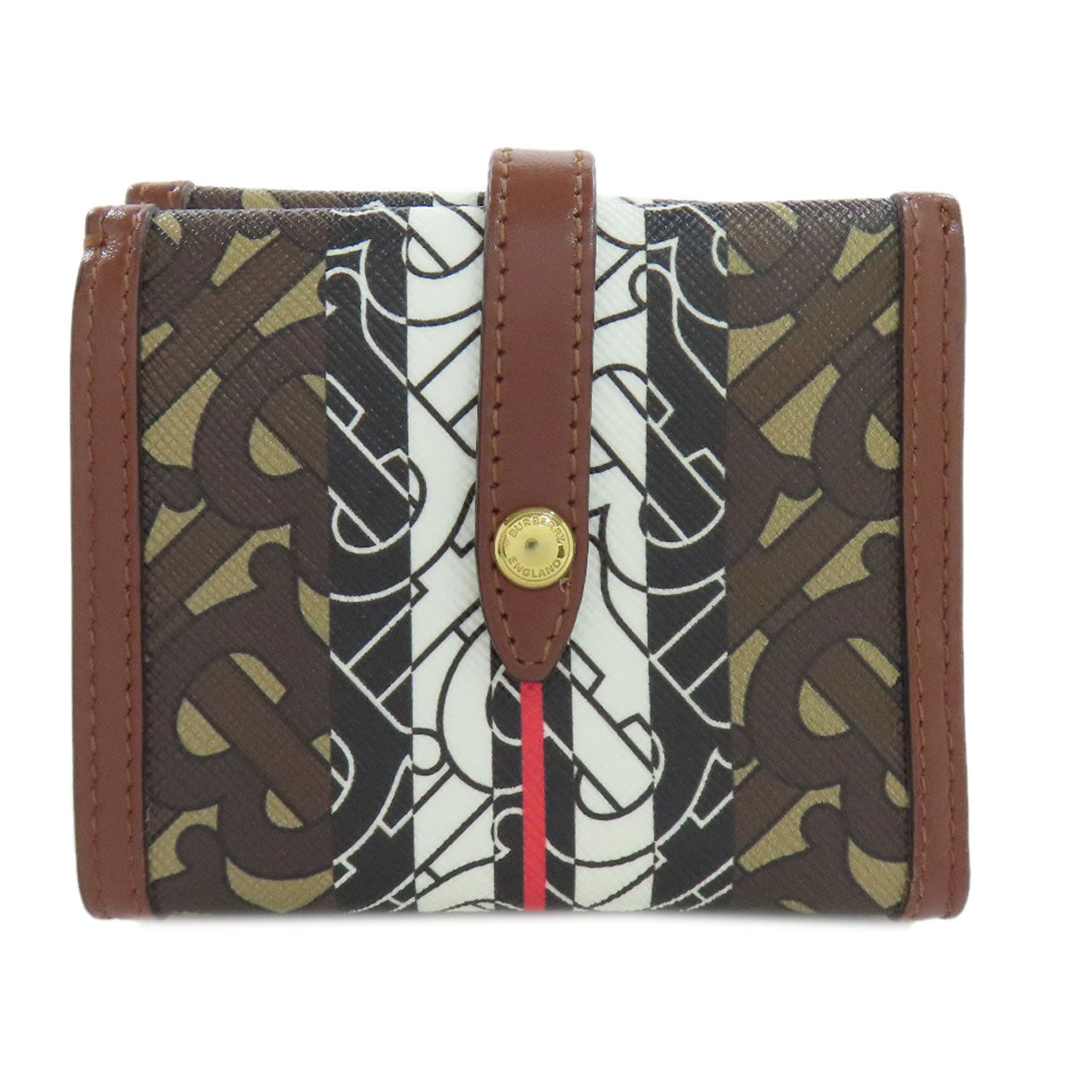 BURBERRY バーバリー ロゴ 二つ折り財布（小銭入れあり） PVC レディース 中古