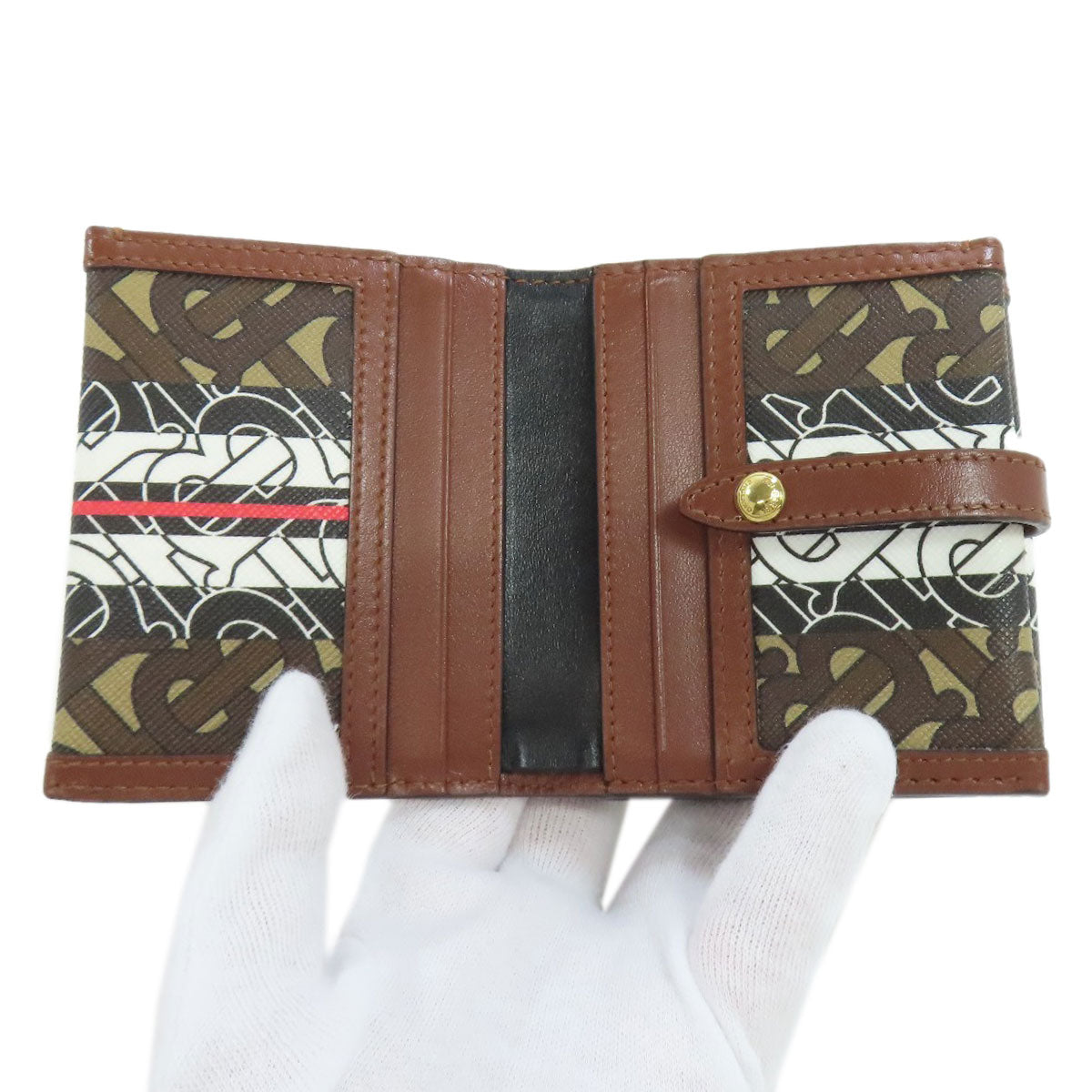BURBERRY バーバリー ロゴ 二つ折り財布（小銭入れあり） PVC レディース 中古