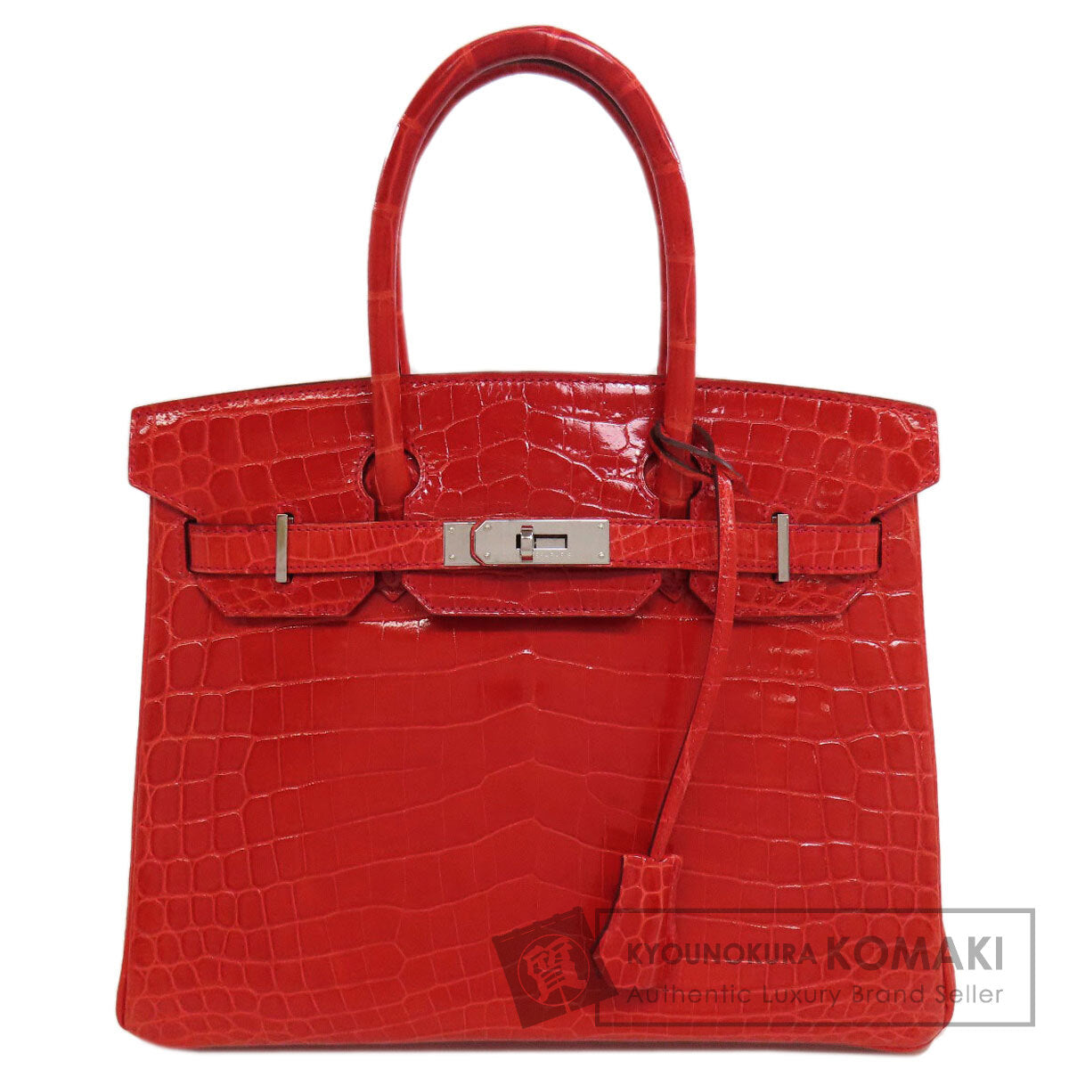 HERMES エルメス バーキン30 シルバー金具 ハンドバッグ ニロティカス レディース 中古