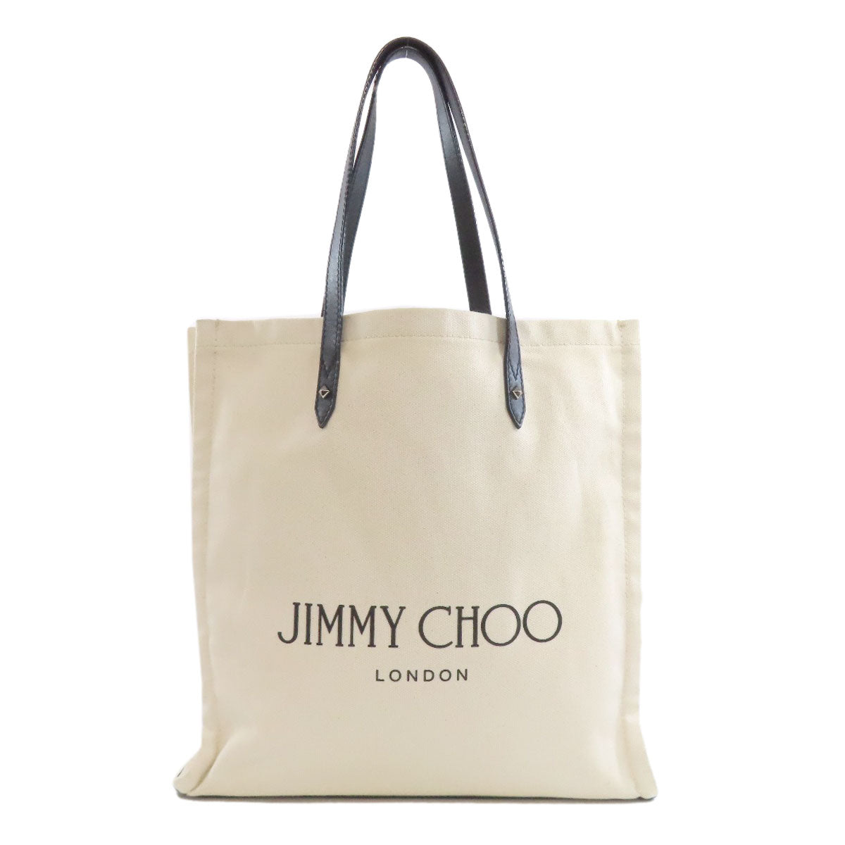 Jimmy Choo ジミーチュウ ロゴ トートバッグ キャンバス レディース 中古