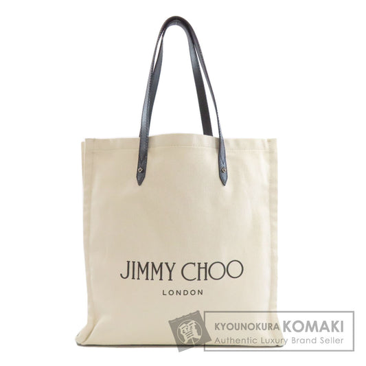 Jimmy Choo ジミーチュウ ロゴ トートバッグ キャンバス レディース 中古
