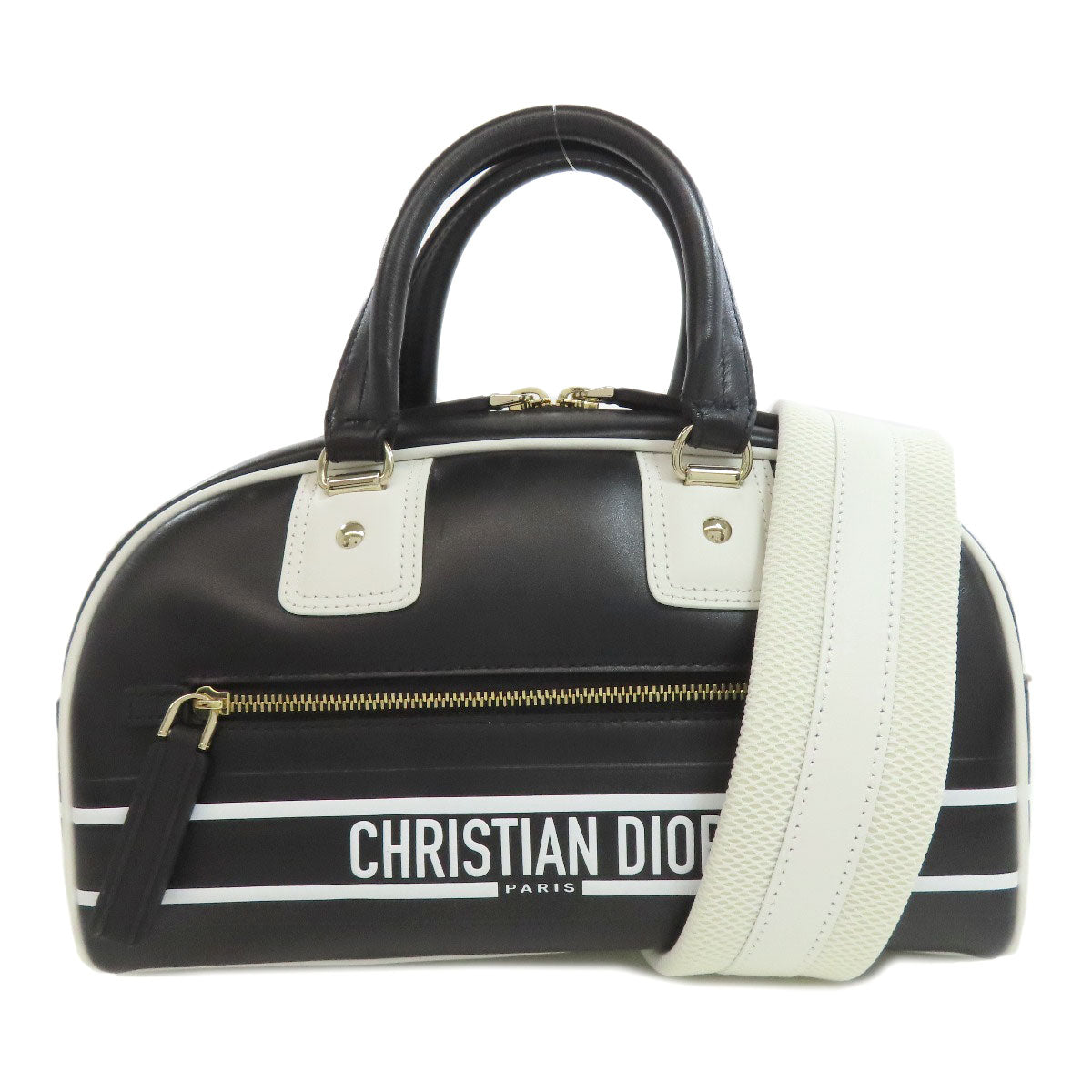 CHRISTIAN DIOR クリスチャンディオール ヴァイブ 2WAY ハンドバッグ カーフ レディース 中古