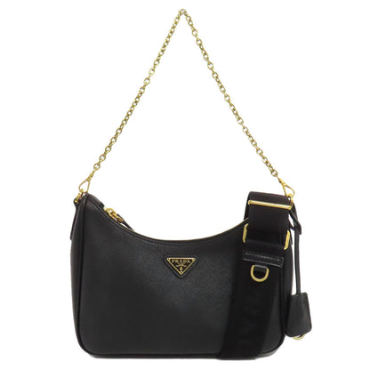 PRADA プラダ ロゴ金具 2WAY ショルダーバッグ サフィアーノ レディース 中古