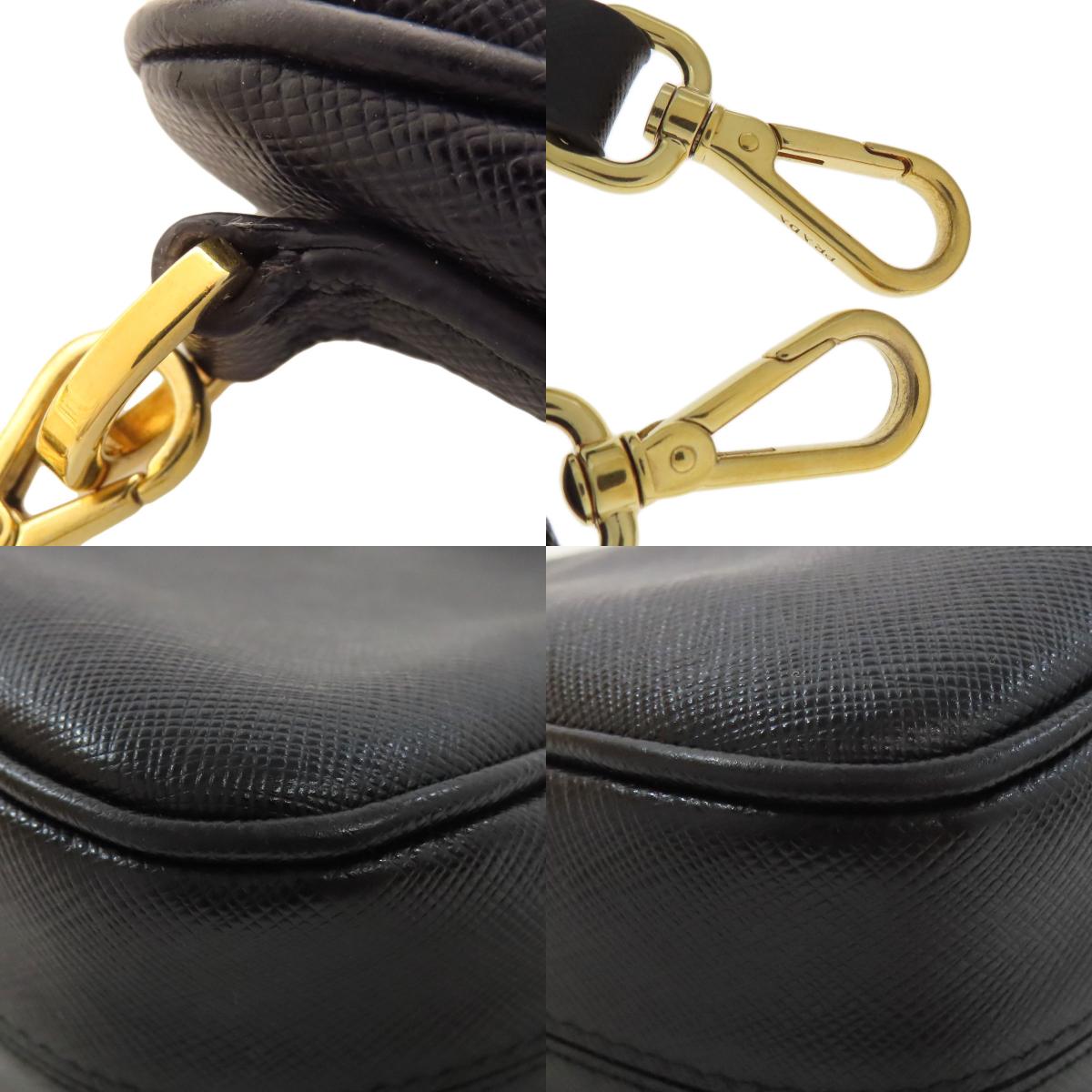 PRADA プラダ ロゴ金具 2WAY ショルダーバッグ サフィアーノ レディース 中古