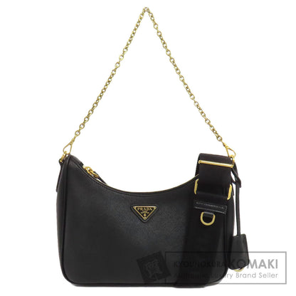 PRADA プラダ ロゴ金具 2WAY ショルダーバッグ サフィアーノ レディース 中古