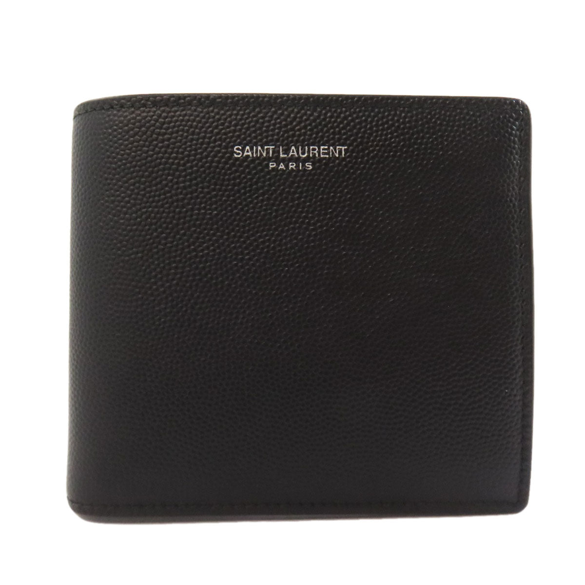 SAINT LAURENT サンローラン ロゴ 二つ折り財布（小銭入れあり） レザー レディース 中古