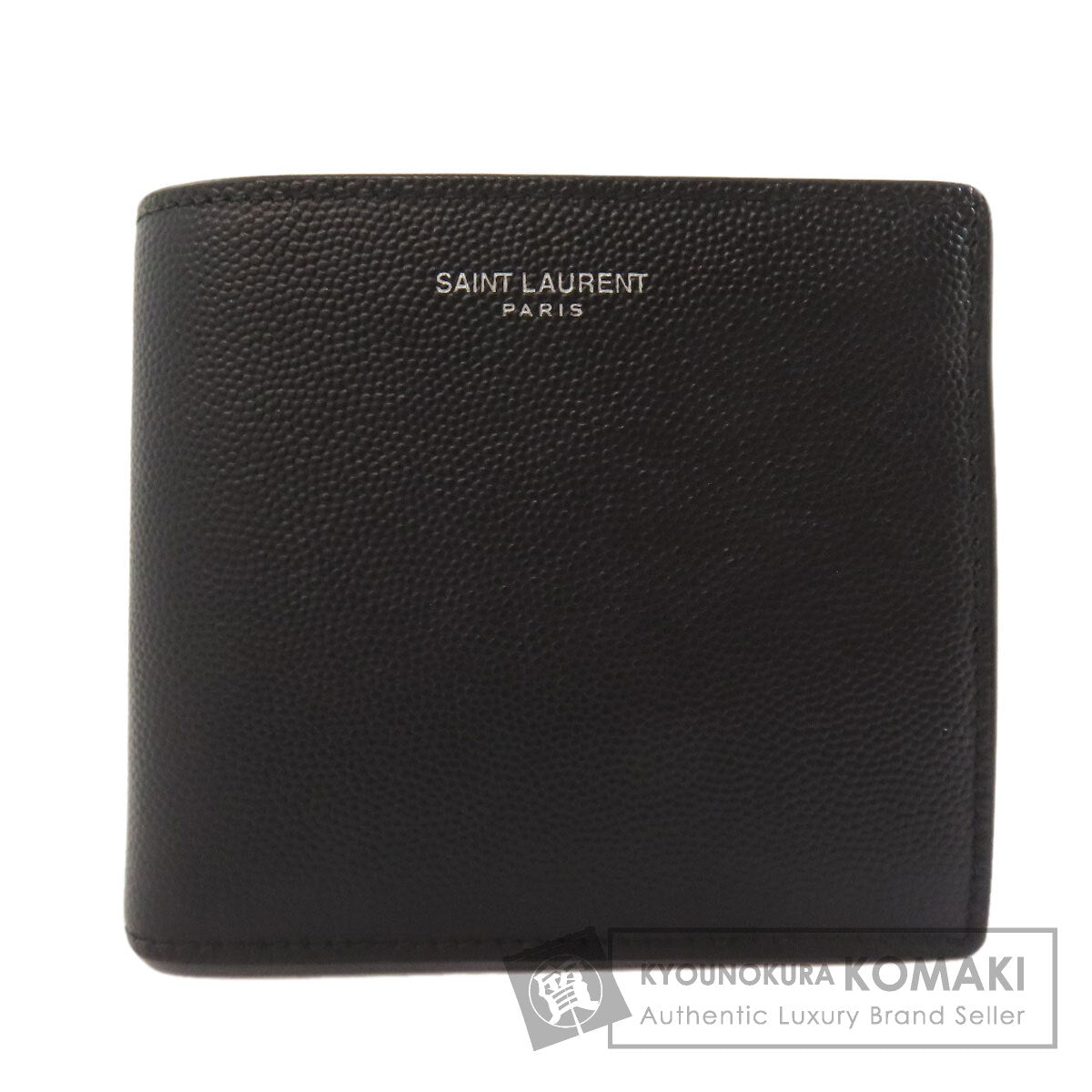 SAINT LAURENT サンローラン ロゴ 二つ折り財布（小銭入れあり） レザー レディース 中古