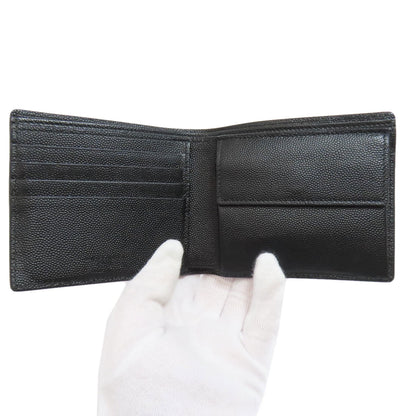 SAINT LAURENT サンローラン ロゴ 二つ折り財布（小銭入れあり） レザー レディース 中古