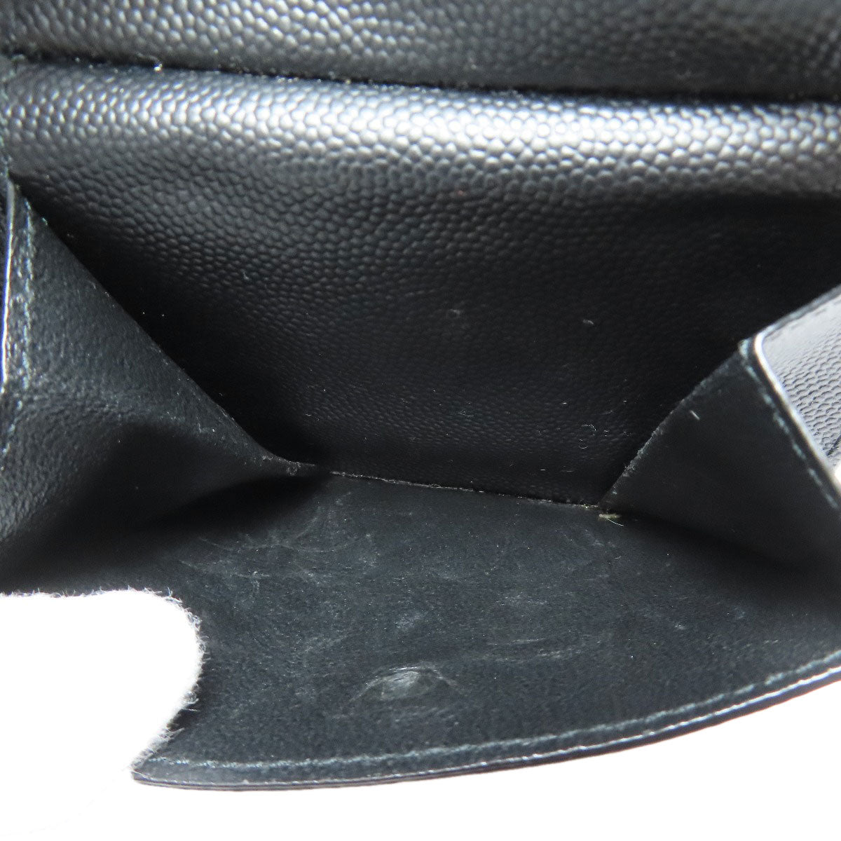 SAINT LAURENT サンローラン ロゴ 二つ折り財布（小銭入れあり） レザー レディース 中古