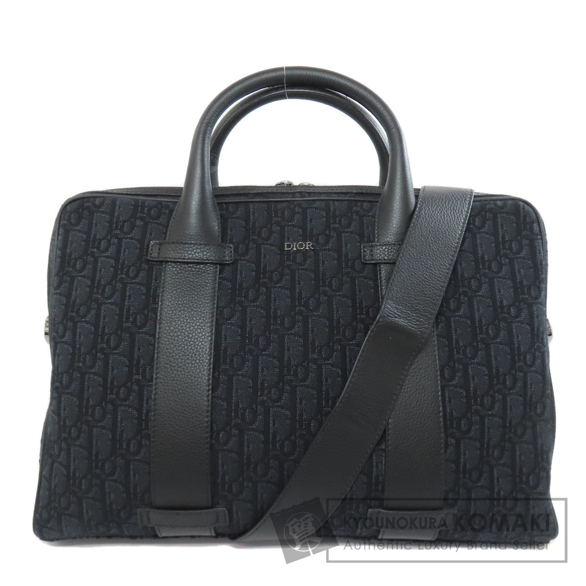 CHRISTIAN DIOR クリスチャンディオール トロッター柄 2WAY ビジネスバッグ キャンバス メンズ 中古
