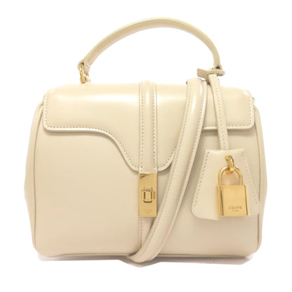 CELINE セリーヌ ロゴ ハンドバッグ レザー レディース 中古