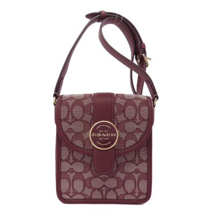 COACH コーチ C8321 シグネチャー ショルダーバッグ キャンバス レディース 中古