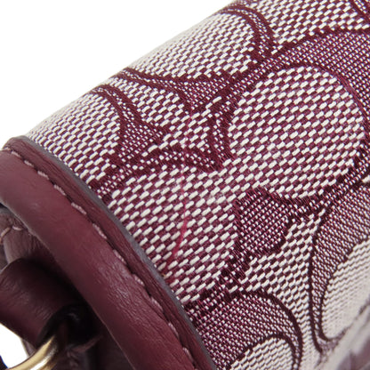 COACH コーチ C8321 シグネチャー ショルダーバッグ キャンバス レディース 中古
