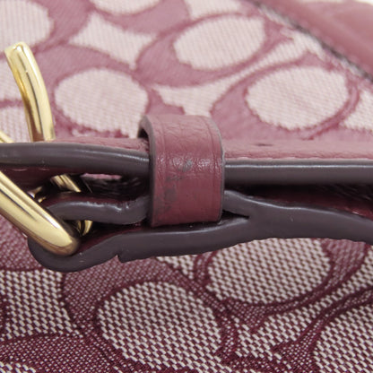 COACH コーチ C8321 シグネチャー ショルダーバッグ キャンバス レディース 中古