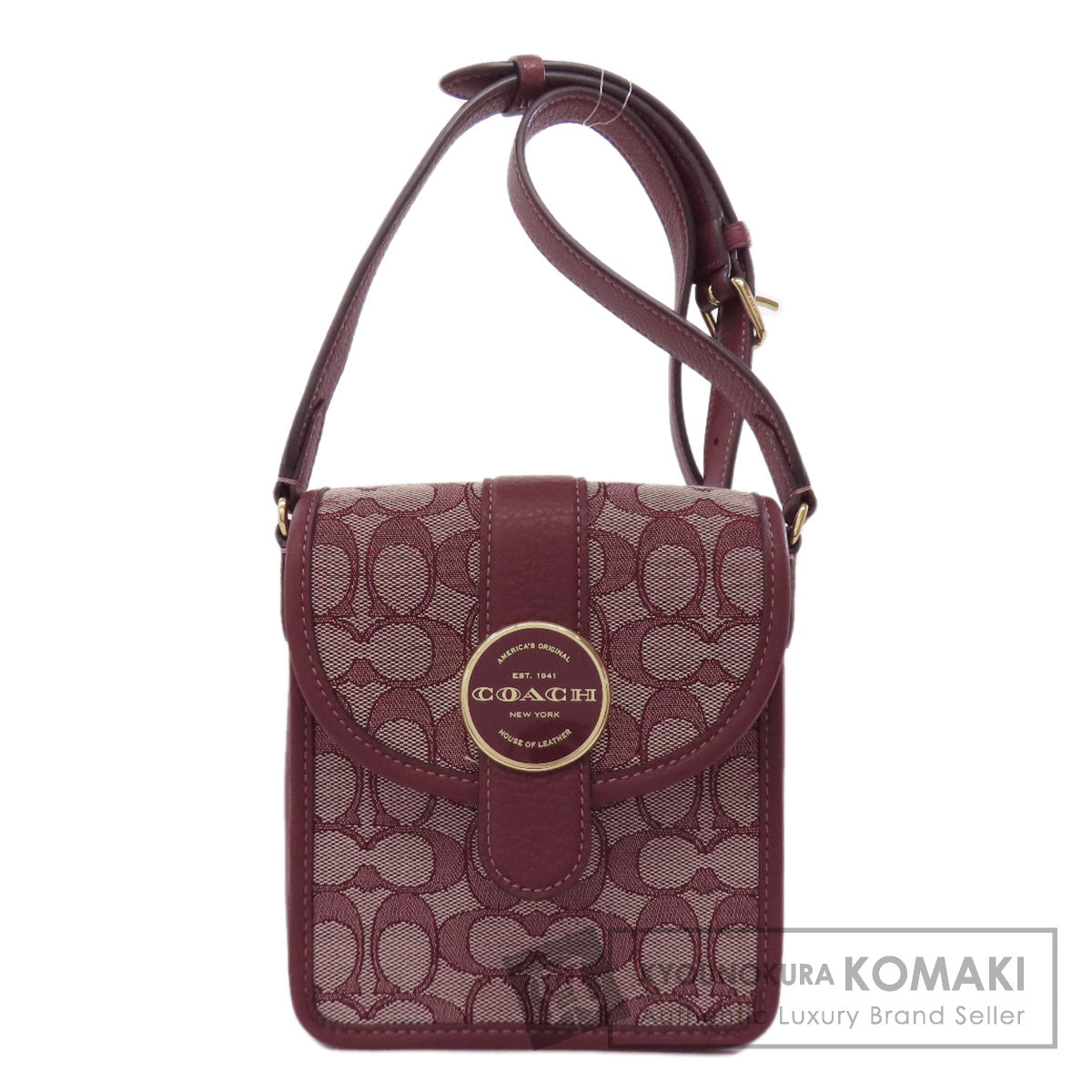 COACH コーチ C8321 シグネチャー ショルダーバッグ キャンバス レディース 中古
