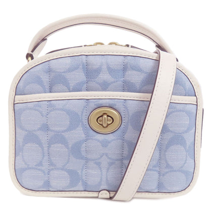 COACH コーチ C4688 シグネチャー 2WAY ハンドバッグ デニム レディース 中古