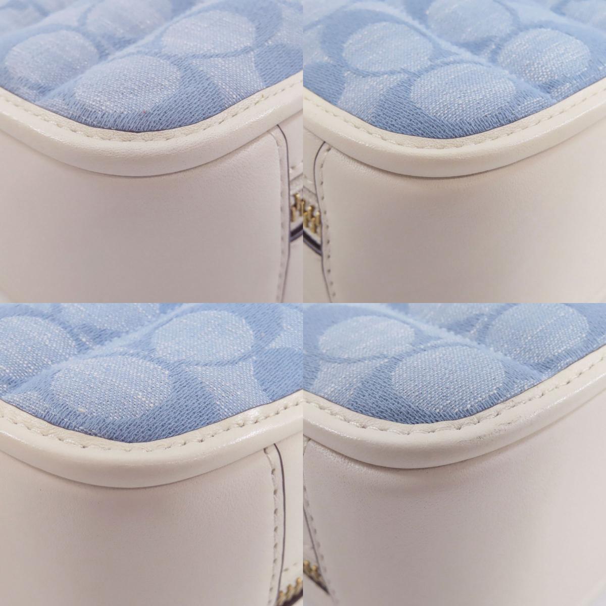 COACH コーチ C4688 シグネチャー 2WAY ハンドバッグ デニム レディース 中古
