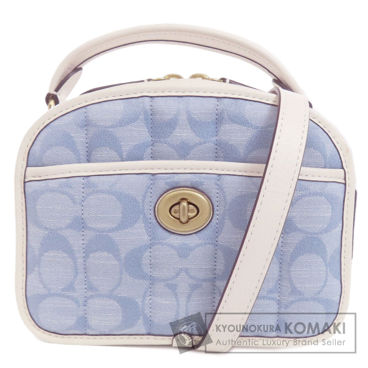 COACH コーチ C4688 シグネチャー 2WAY ハンドバッグ デニム レディース 中古
