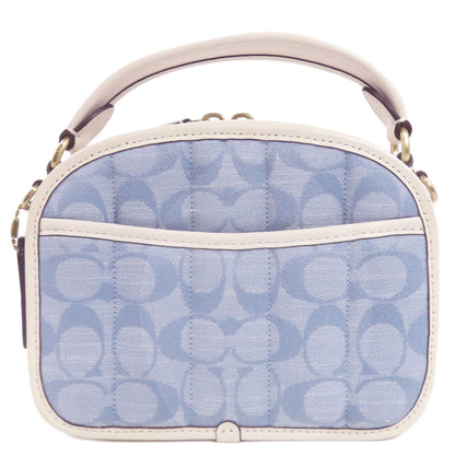 COACH コーチ C4688 シグネチャー 2WAY ハンドバッグ デニム レディース 中古