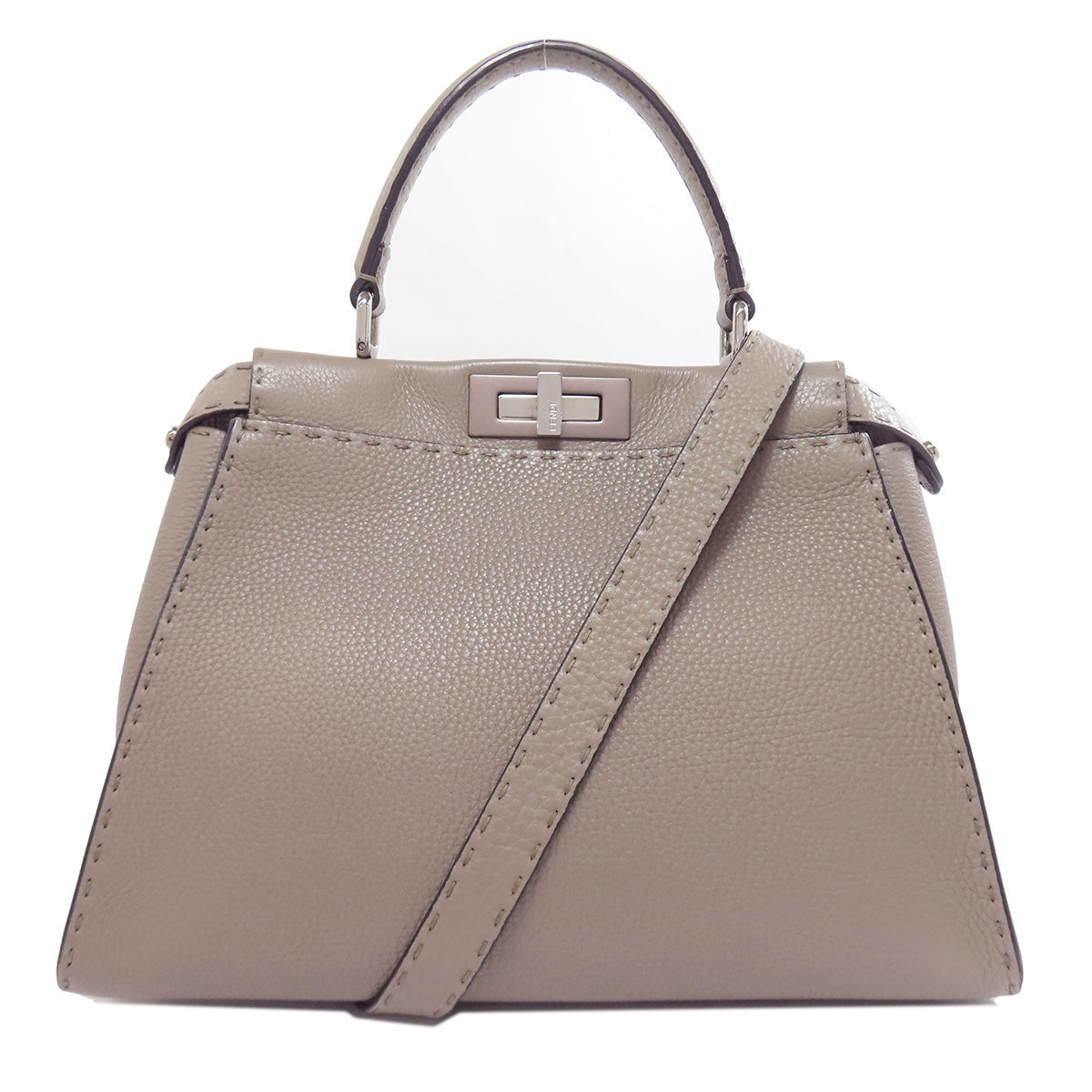 FENDI フェンディ ピーカブー セレリア 2WAY ハンドバッグ カーフ レディース 中古