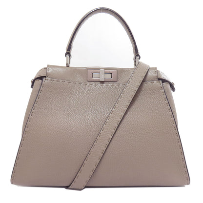 FENDI フェンディ ピーカブー セレリア 2WAY ハンドバッグ カーフ レディース 中古