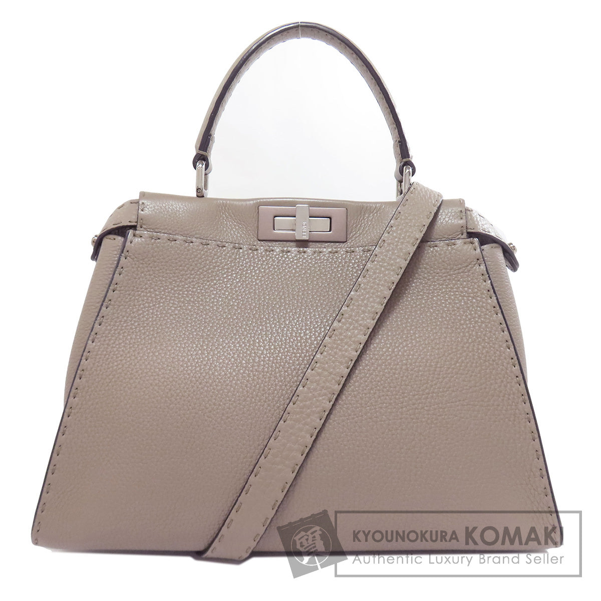 FENDI フェンディ ピーカブー セレリア 2WAY ハンドバッグ カーフ レディース 中古