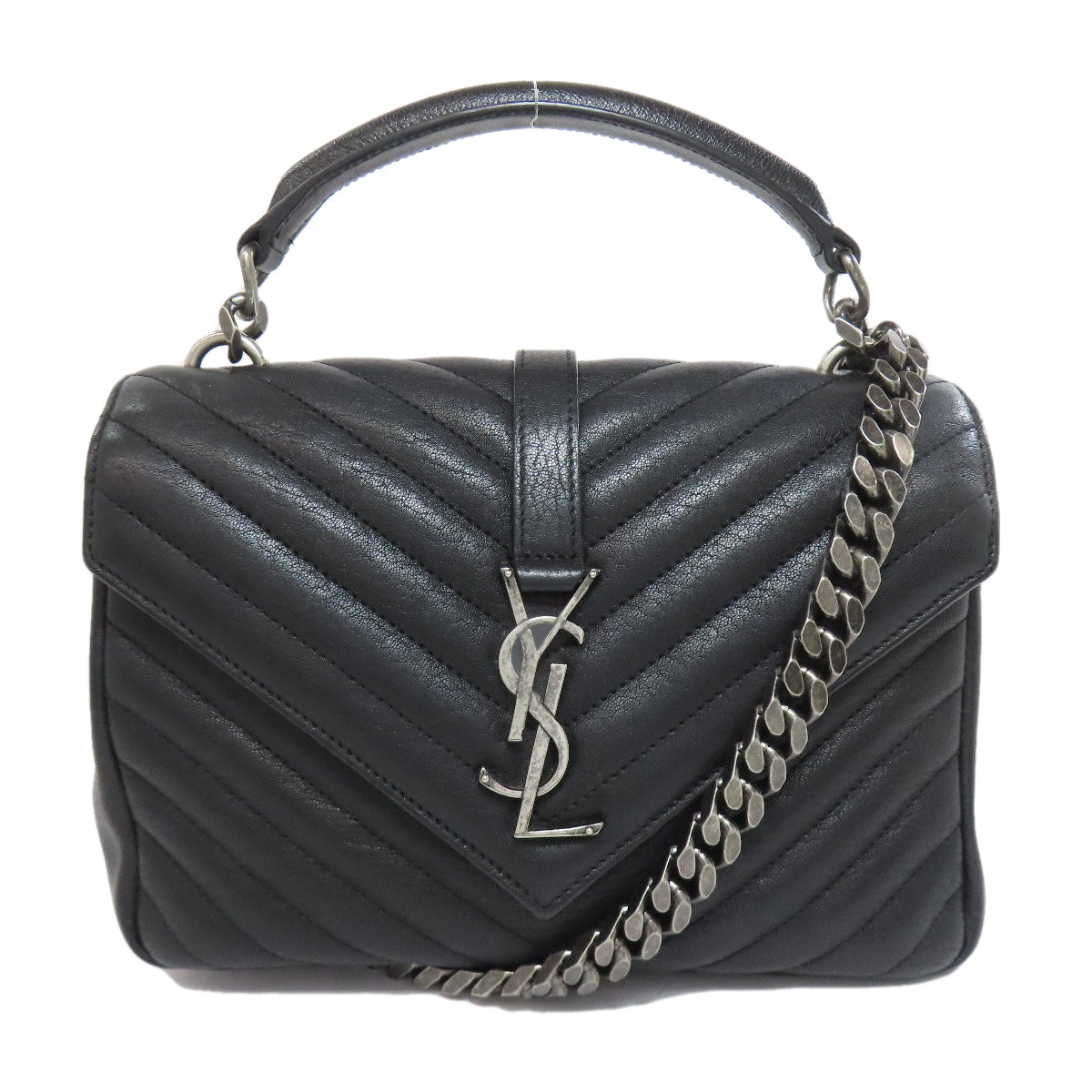 YVES SAINT LAURENT イヴ・サンローラン カサンドラ ショルダーバッグ レザー レディース 中古