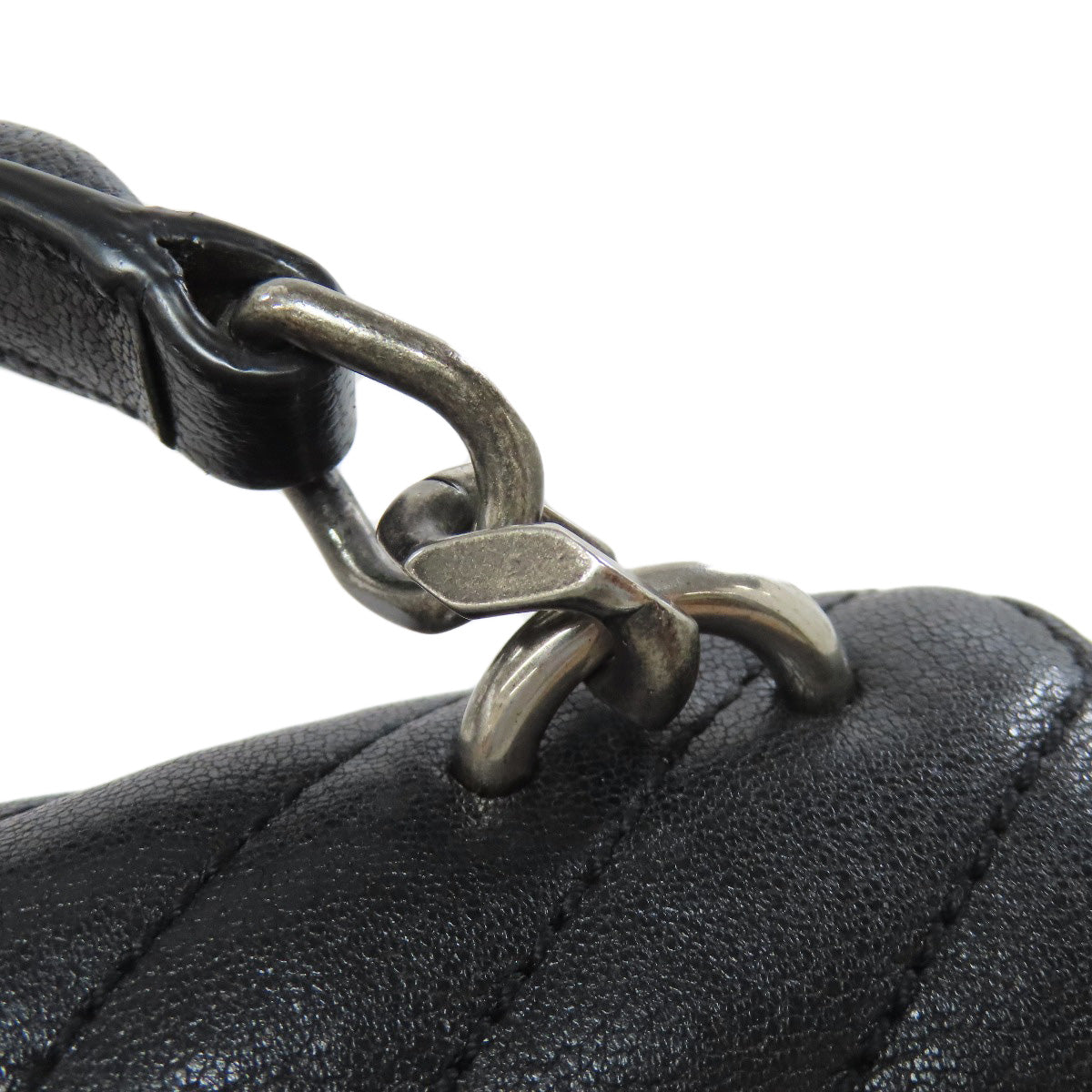 YVES SAINT LAURENT イヴ・サンローラン カサンドラ ショルダーバッグ レザー レディース 中古