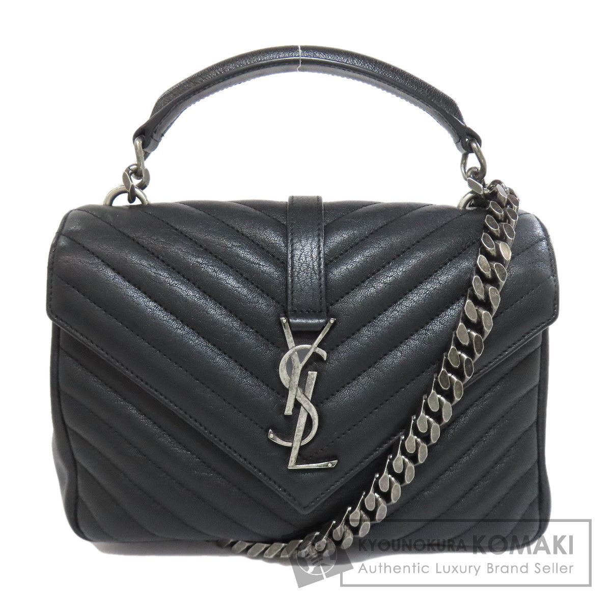 YVES SAINT LAURENT イヴ・サンローラン カサンドラ ショルダーバッグ レザー レディース 中古