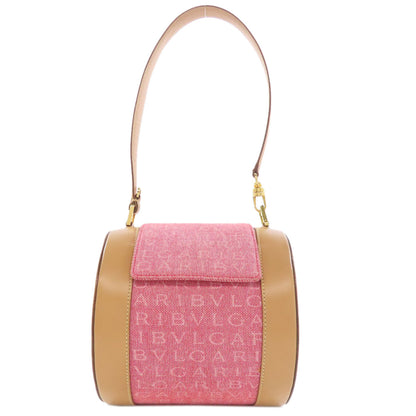 BVLGARI ブルガリ ロゴマニア ハンドバッグ キャンバス レディース 中古