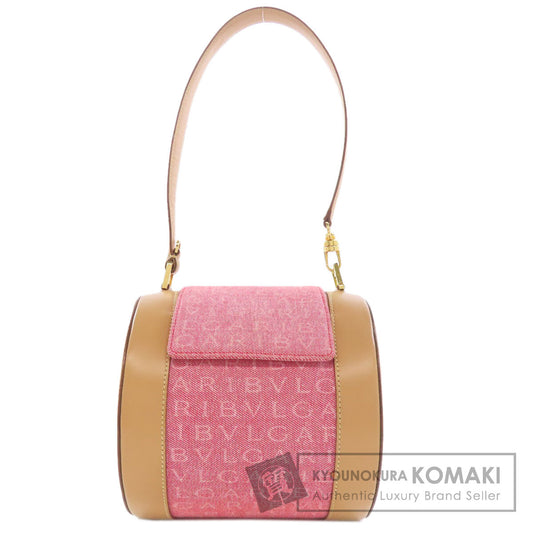 BVLGARI ブルガリ ロゴマニア ハンドバッグ キャンバス レディース 中古