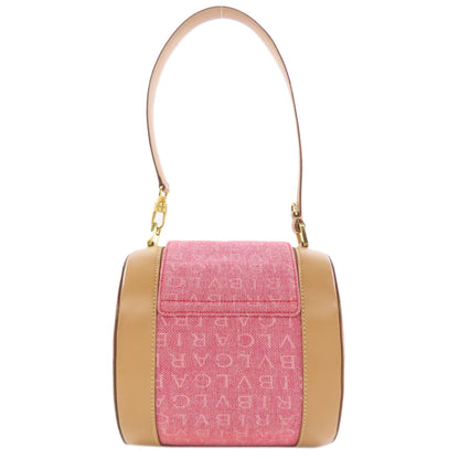 BVLGARI ブルガリ ロゴマニア ハンドバッグ キャンバス レディース 中古