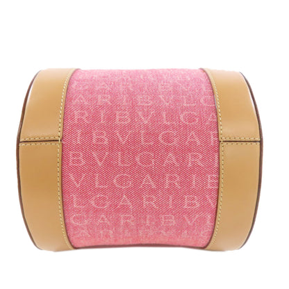 BVLGARI ブルガリ ロゴマニア ハンドバッグ キャンバス レディース 中古